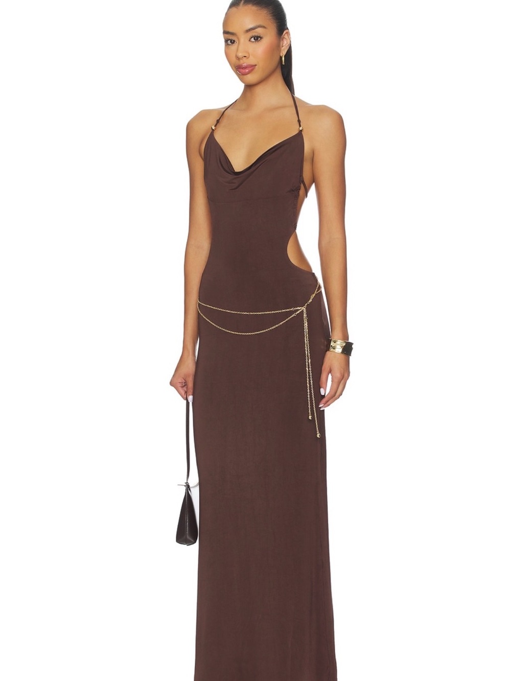 Suriya Maxi Dress in Chocolate